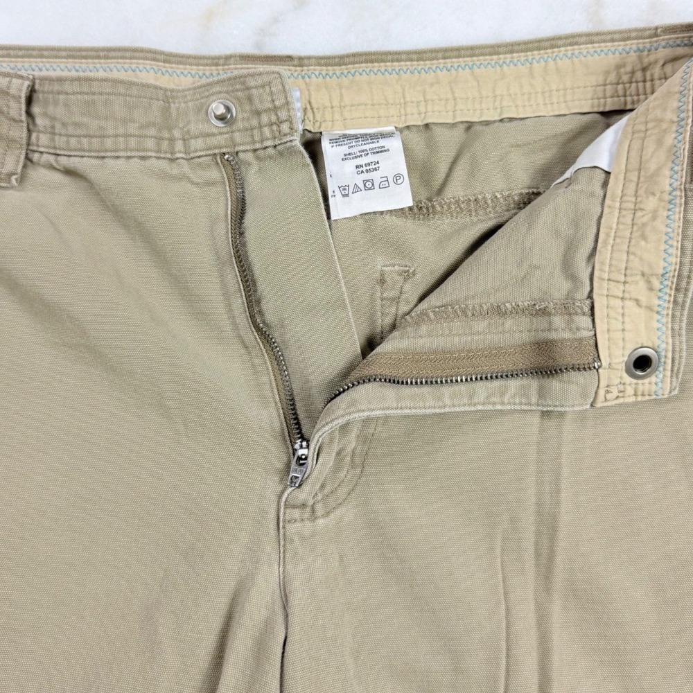 Columbia Omni-Shield Khaki Tan Cotton Canvas Cargo Pants Mens 38x29 AM8564
